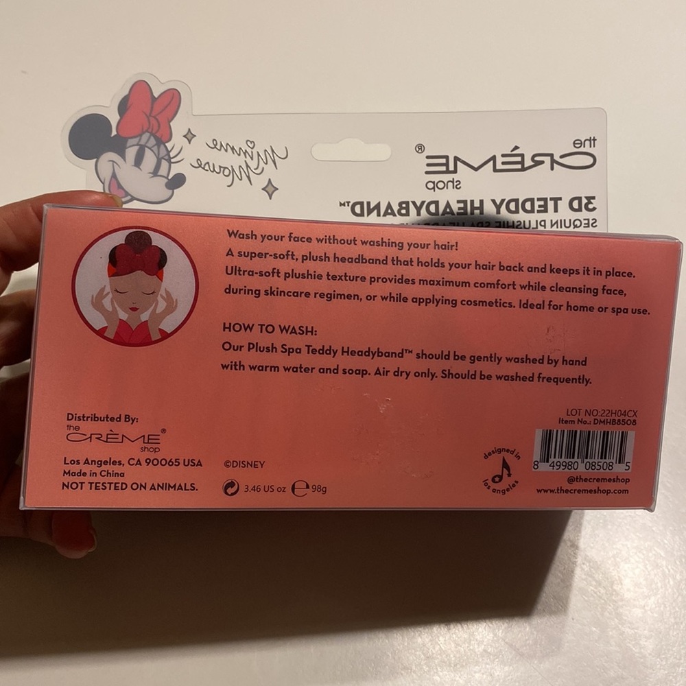 NEW Minnie Mouse 3D Teddy Headband. Has red sequins and black ears. - Picture 6 of 6